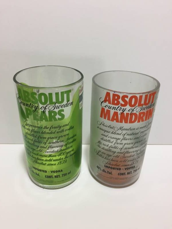 botellas recortadas